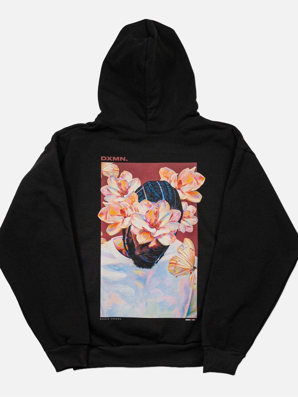 DXMN Black Drop Shoulder Hoodie